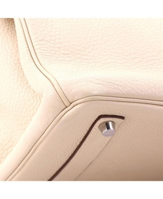 Birkin 35 Handbag Light Clemence with Palladium Hardware