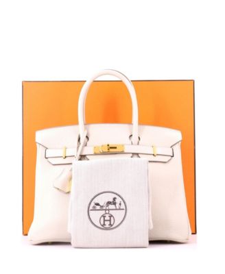 Birkin 30 Handbag Light Clemence with Gold Hardware