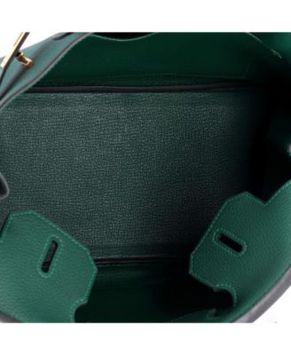 Birkin 30 Handbag Green Togo with Gold Hardware