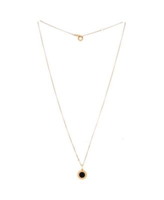  Bvlgari Bvlgari Pendant Necklace 18K Gold with Onyx, 18"