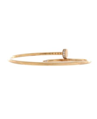  Small Juste un Clou Bracelet 18K Gold with Diamonds