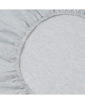  Farmhouse Stripe Linen Fitted Sheet, Full