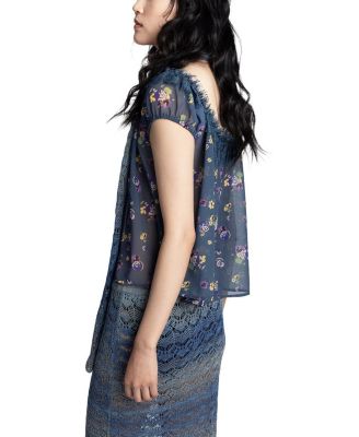  Night Blooming Chiffon Top