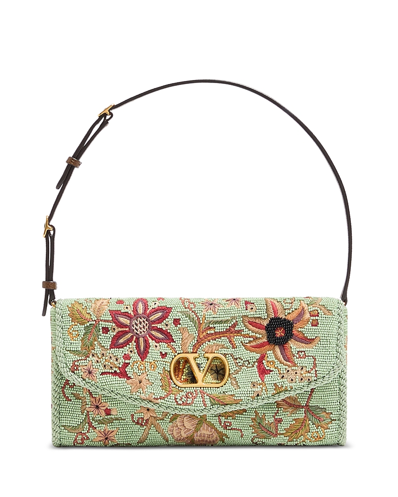 Valentino DeVain Small Embroidered Shoulder Bag