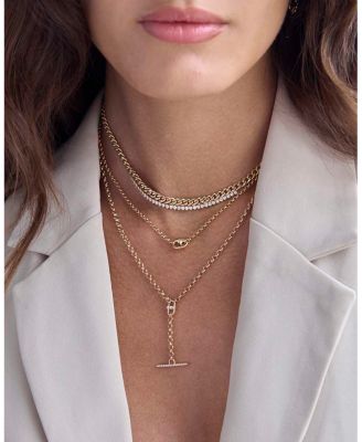 14K Yellow Gold Heavy Metal Mariner Link Pendant Necklace, 14-16"