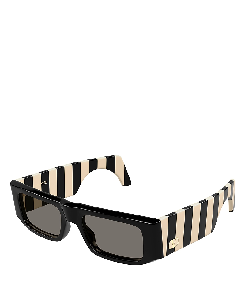 Valentino Rectangular Sunglasses, 52mm