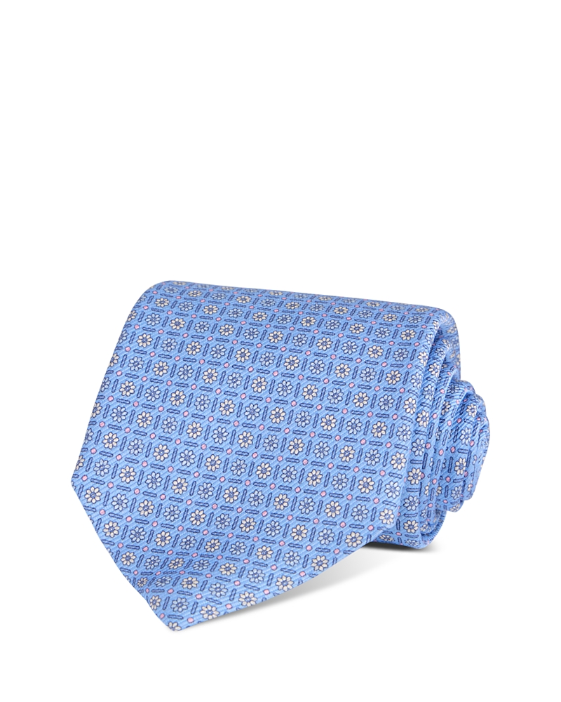 David Donahue Silk Classic Geometric Pattern Tie · OS