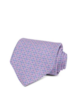 Silk Classic Geometric Pattern Tie