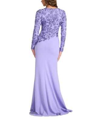  Kisha Embroidered Crepe Gown