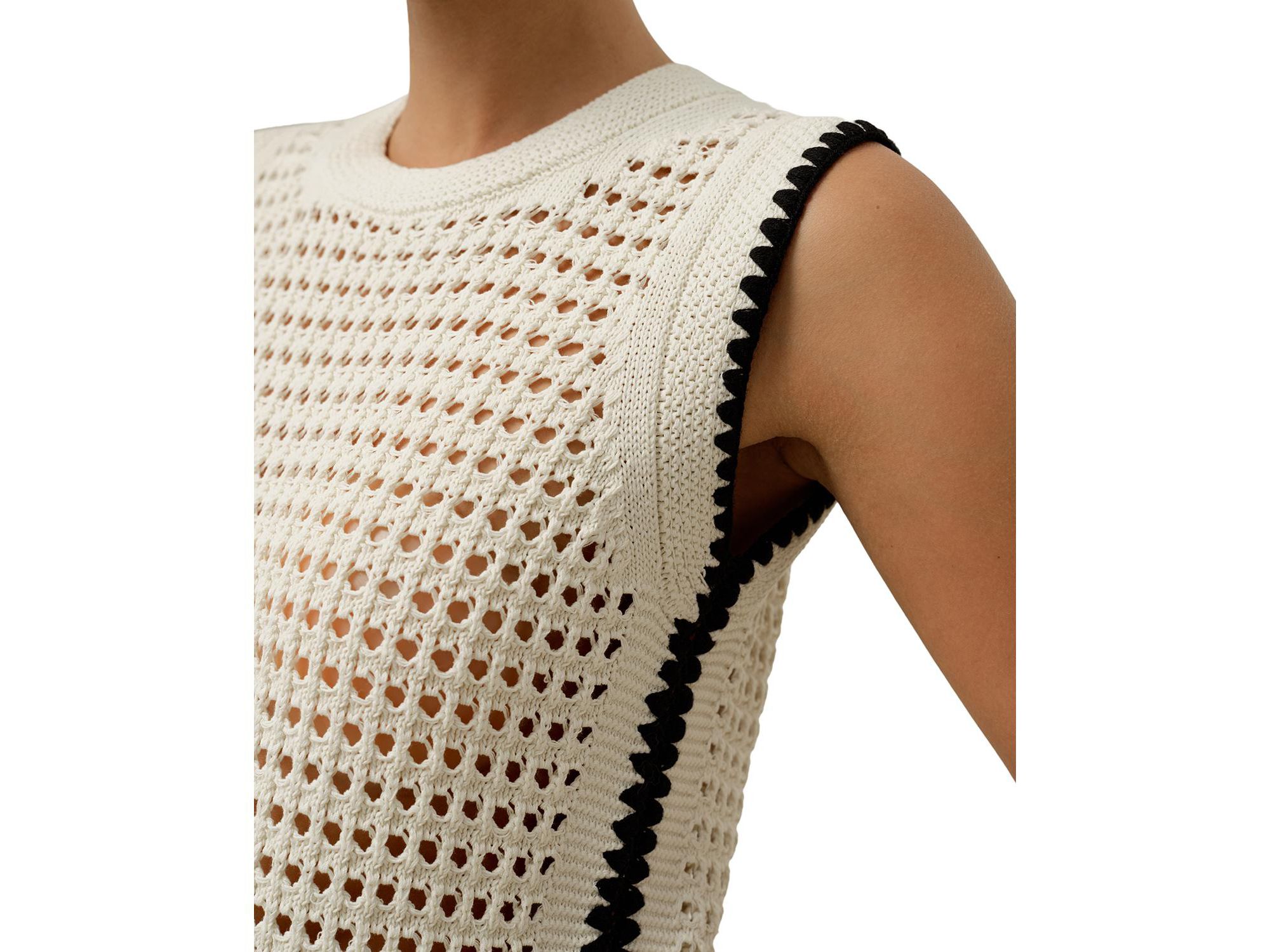 Toscana Pointelle Embroidered Vest — Image 9
