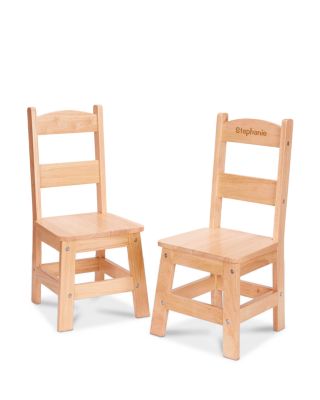 Wooden Chair Pair, Natural - Ages 3+