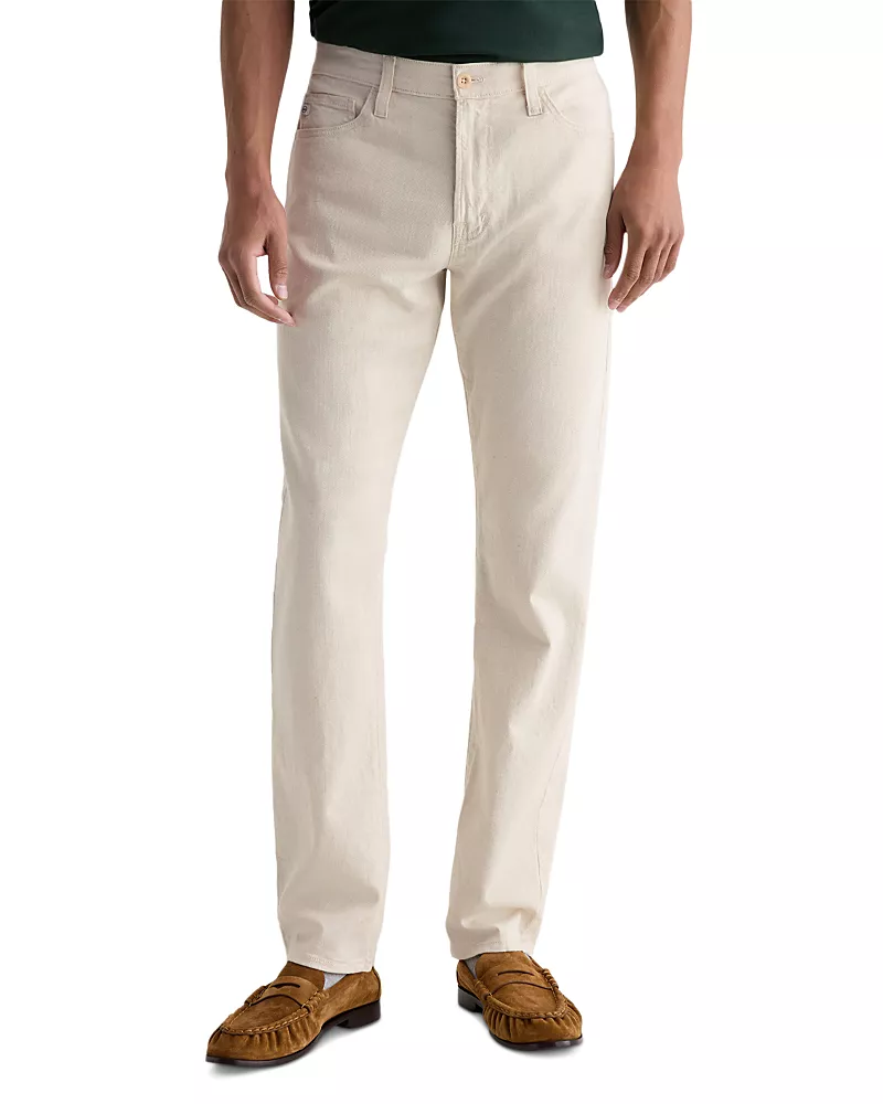 Ag Everett Slim Straight Pants in Natural