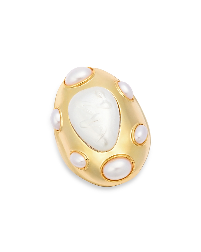 Ramy Brook Elissa Imitation Pearl Statement Ring