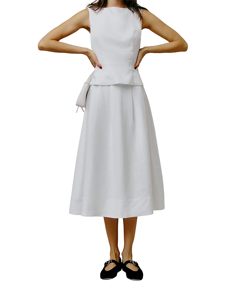Reformation Moya Linen Two Piece Dress