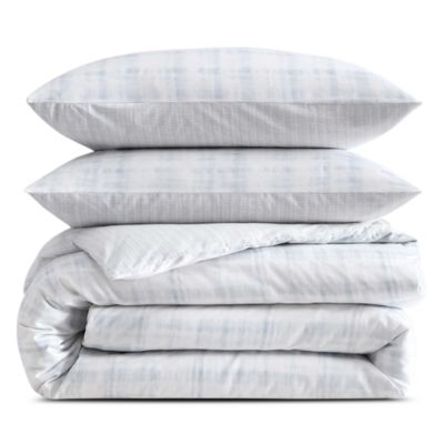 Blurred Plaid Cotton 3 Piece Duvet Cover Set, King