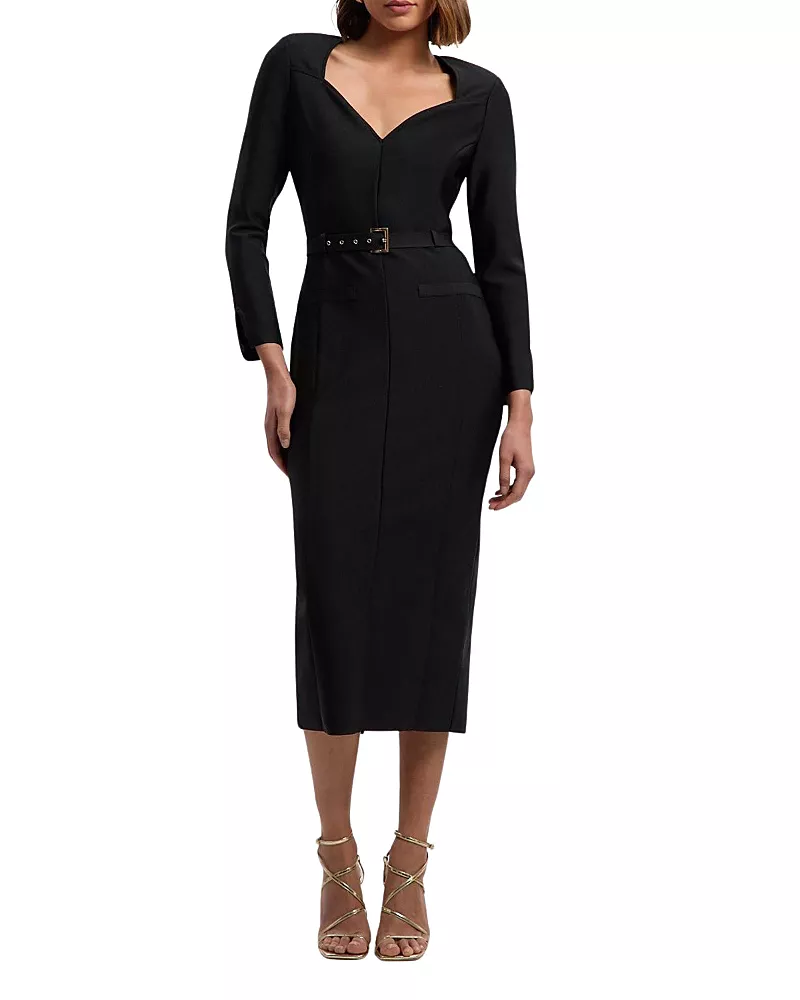 Karen Millen Figure Form Bandage Belted Midi Dress