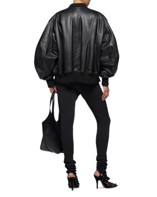 Leather Bomber Jacket