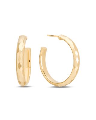 14K Gold Small Disco Hollow Hoops