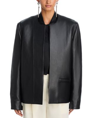 Leather Minimal Biker Jacket