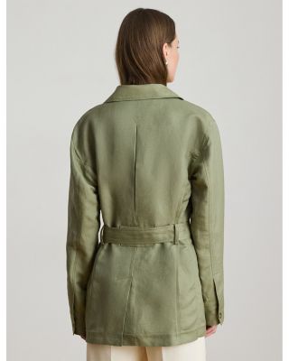 Linen Blend Twill Field Jacket - thumbnail 3