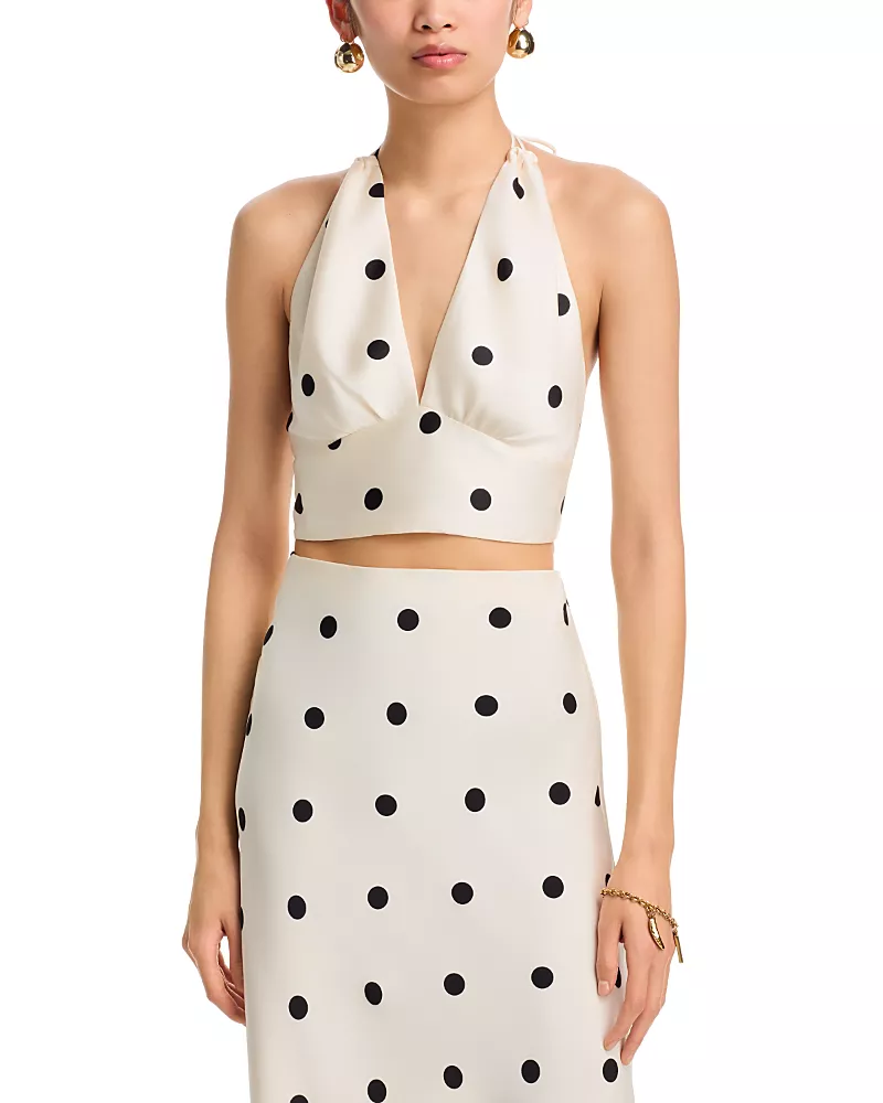 Bardot Phoebe Satin Halter Top