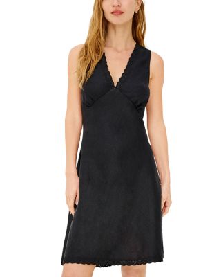 Bex Linen Scalloped Mini Dress