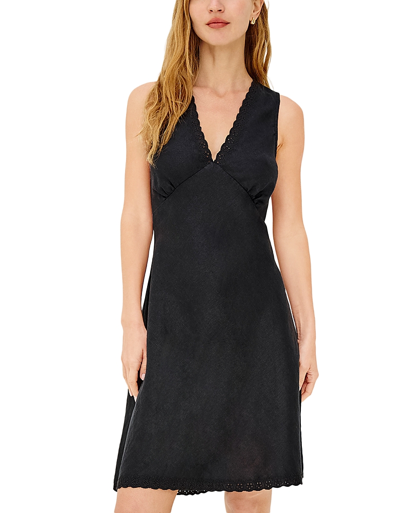 Rails Bex Linen Scalloped Mini Dress
