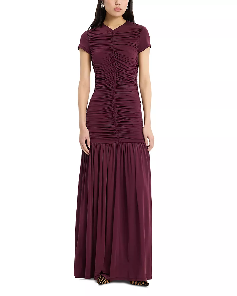 Rotate Gathered Maxi Dress