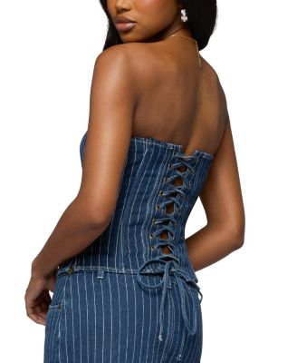 Camelia Strapless Denim Corset