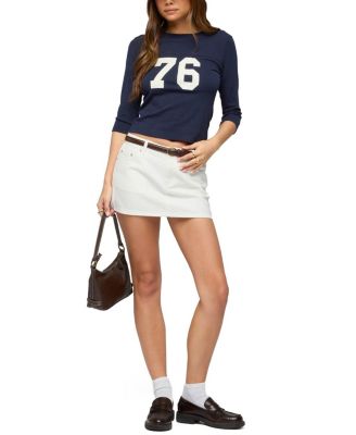 Spencer Low Rise Denim Micro Skirt