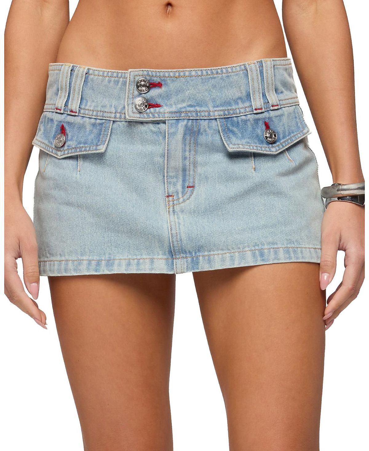 Edikted Rae Denim Mini Skort
