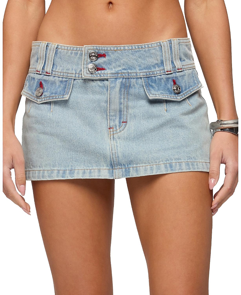 Edikted Rae Denim Mini Skort