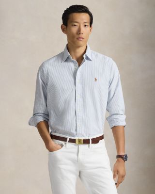 Classic Fit Long Sleeve Cotton Oxford Button Down Shirt