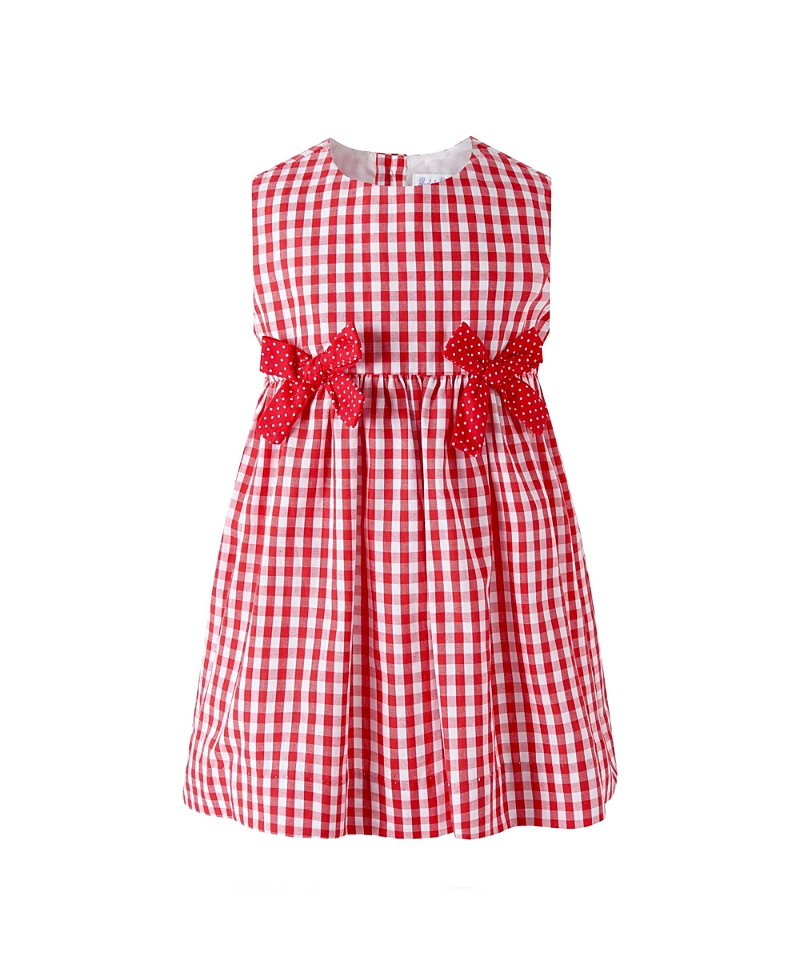 Rachel Riley Girls' Gingham Bow Dress and Bloomers - Baby