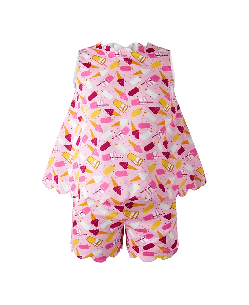 Rachel Riley Girls' Ice Cream Scalloped Short Set - Little Kid, Big Kid