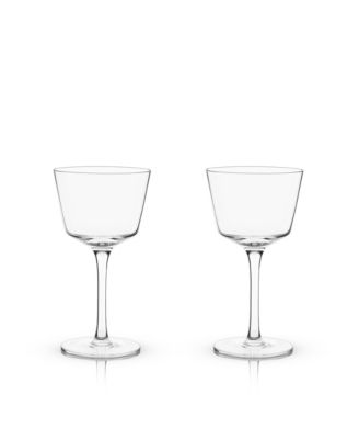  Raye Crystal Angled Nick & Nora Glasses, Set of 2