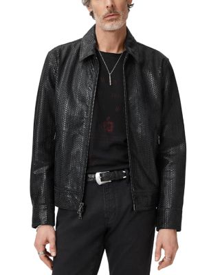 Benjamin Embossed Leather Jacket