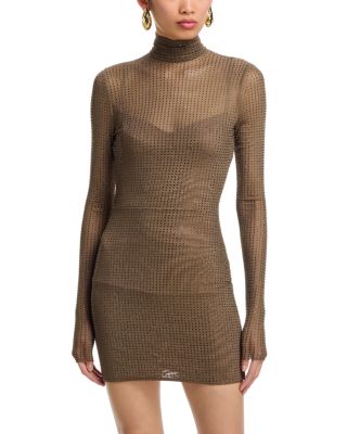 Crystal Embellished Mini Dress