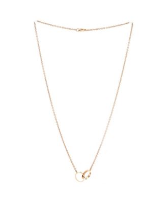  Love Interlocking Necklace 18K Rose Gold, 17.25"