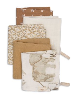 Kendi Safari Animal Washcloths, 5 Pack