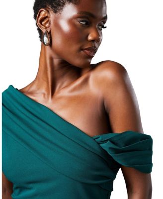 Asymmetrical Neck Maxi Dress