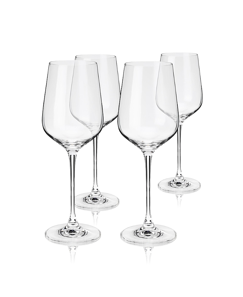 Viski Reserve Inez Crystal Bordeaux Glasses, Set of 4