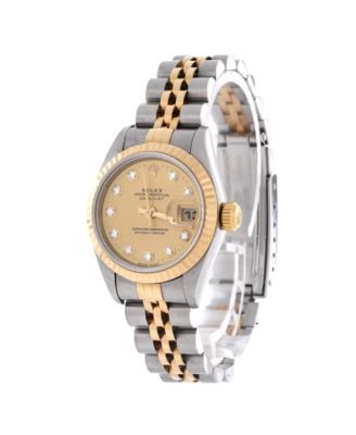  Oyster Perpetual Datejust Automatic Watch in Stainless Steel and Gold with Diamond Markers 26mm