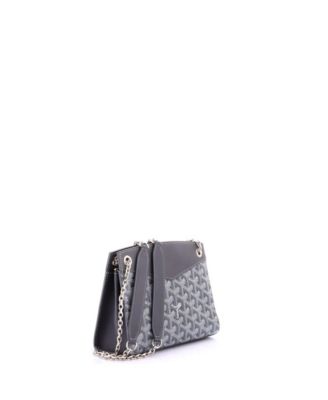  Mini Structured Rouette Chain Shoulder Bag Coated Canvas