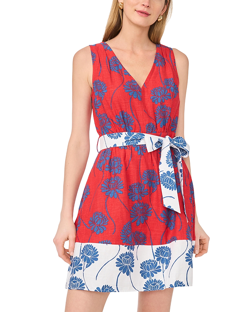 1.state Pleated Bodice Sleeveless Mini Dress