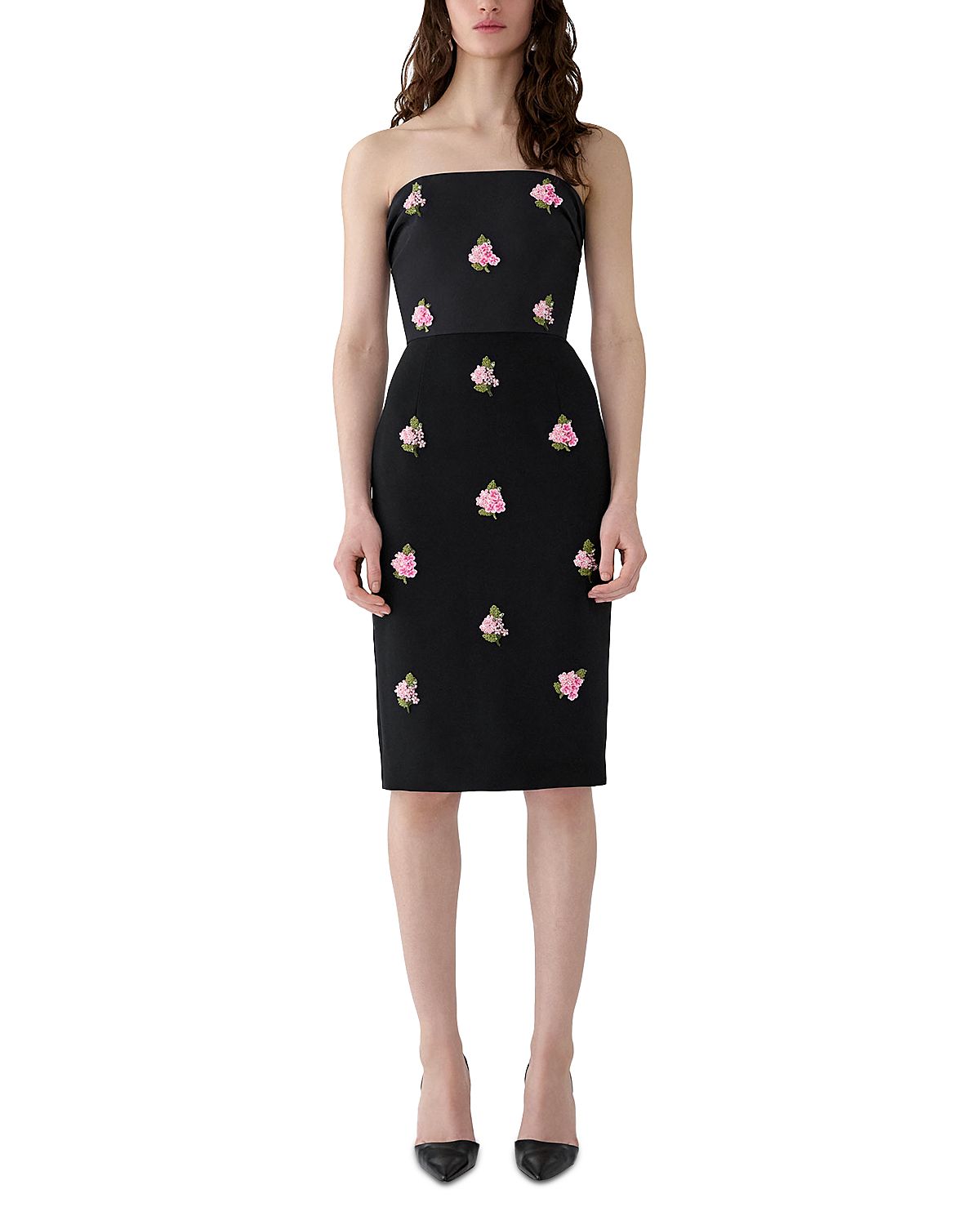 Carolina Herrera Strapless Embroidered Dress