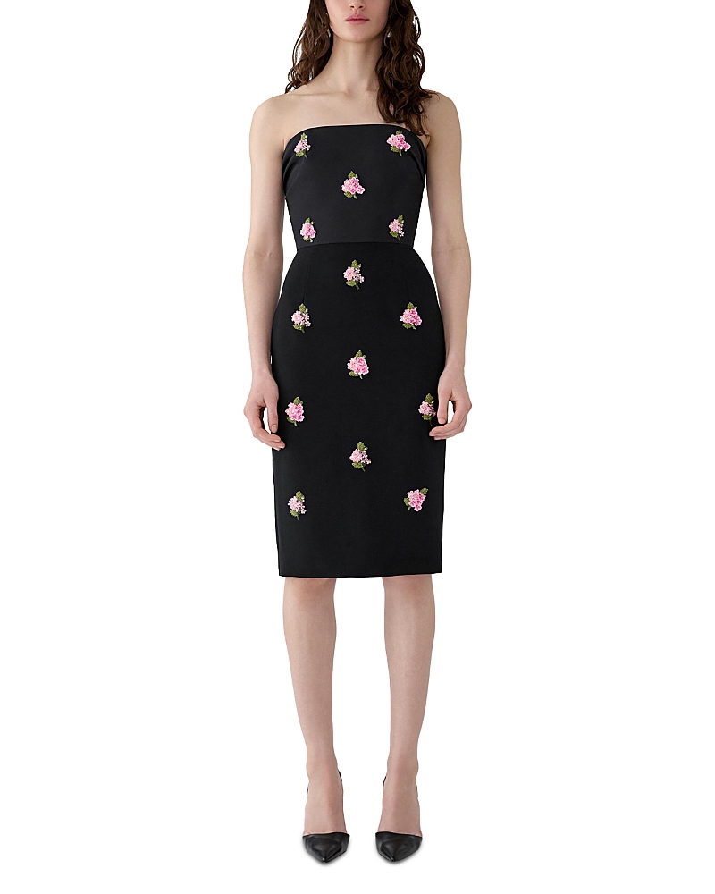 Carolina Herrera Strapless Embroidered Dress