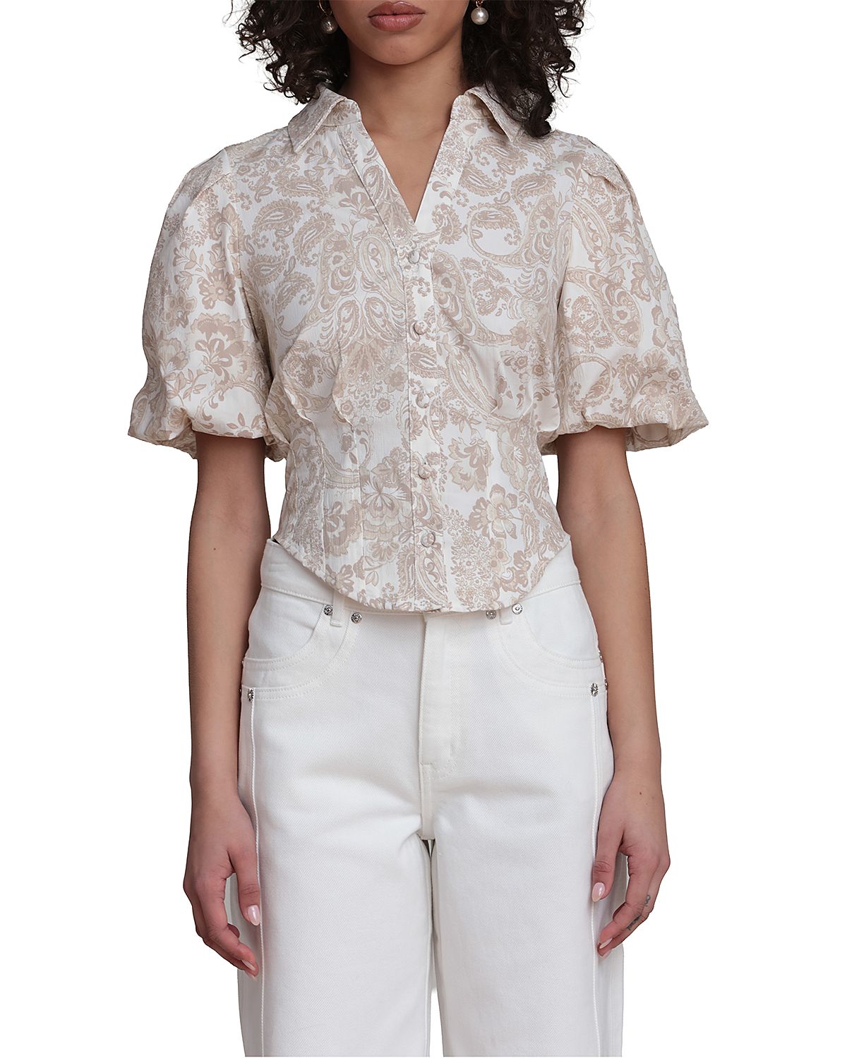 Bagatelle Puff Sleeve Corset Top