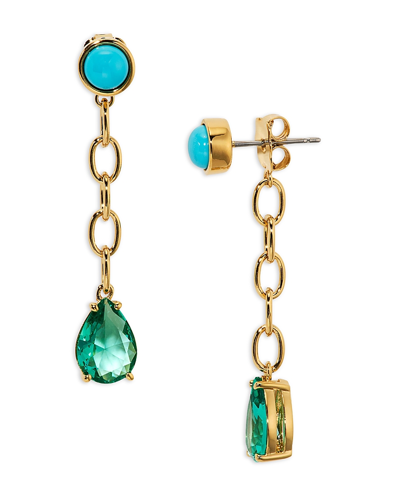 Nadri Frieda Multi Stone Front to Back Earrings