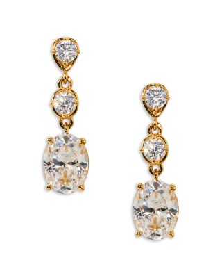 Maiden Cubic Zirconia Linear Drop Earrings